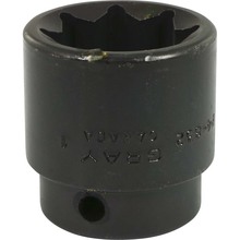 Gray Tools P4-832 - 1" X 1/2" Drive, 8 Point Regular Length, Impact Socket