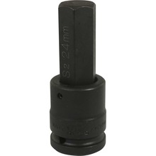 Gray Tools PB2624M - 24mm X 3/4" Drive, Standard Length, Hex Head Socket, Black Impact