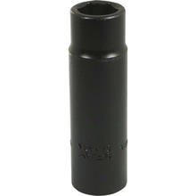 Gray Tools PL2409 - 9/16" X 1/2" Drive, 6 Point Deep Length, Black Impact Socket