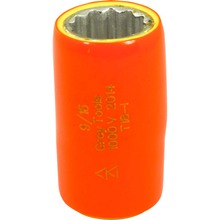 Gray Tools T18-I - 9/16" X 3/8" Drive, 12 Point Standard Length Socket, 1000V Insulated