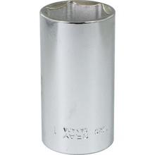 Gray Tools T320 - 1" X 3/8" Drive, 6 Point Deep Length, Chrome Finish Socket