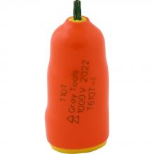 Gray Tools T610T-I - T10T X 3/8" Drive Standard Length Torx Head Tamper Resistant, 1000V Insulated Socket