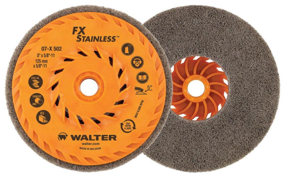 5&#39;&#39; FX STAINLESS CUP WHEEL, SPIN-ON