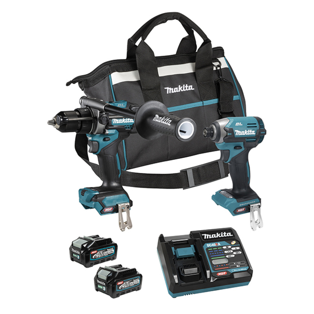 40Vmax XGT Brushless 2 Tool Combo Kit, 2.5Ah x1 & 4.0Ah x1