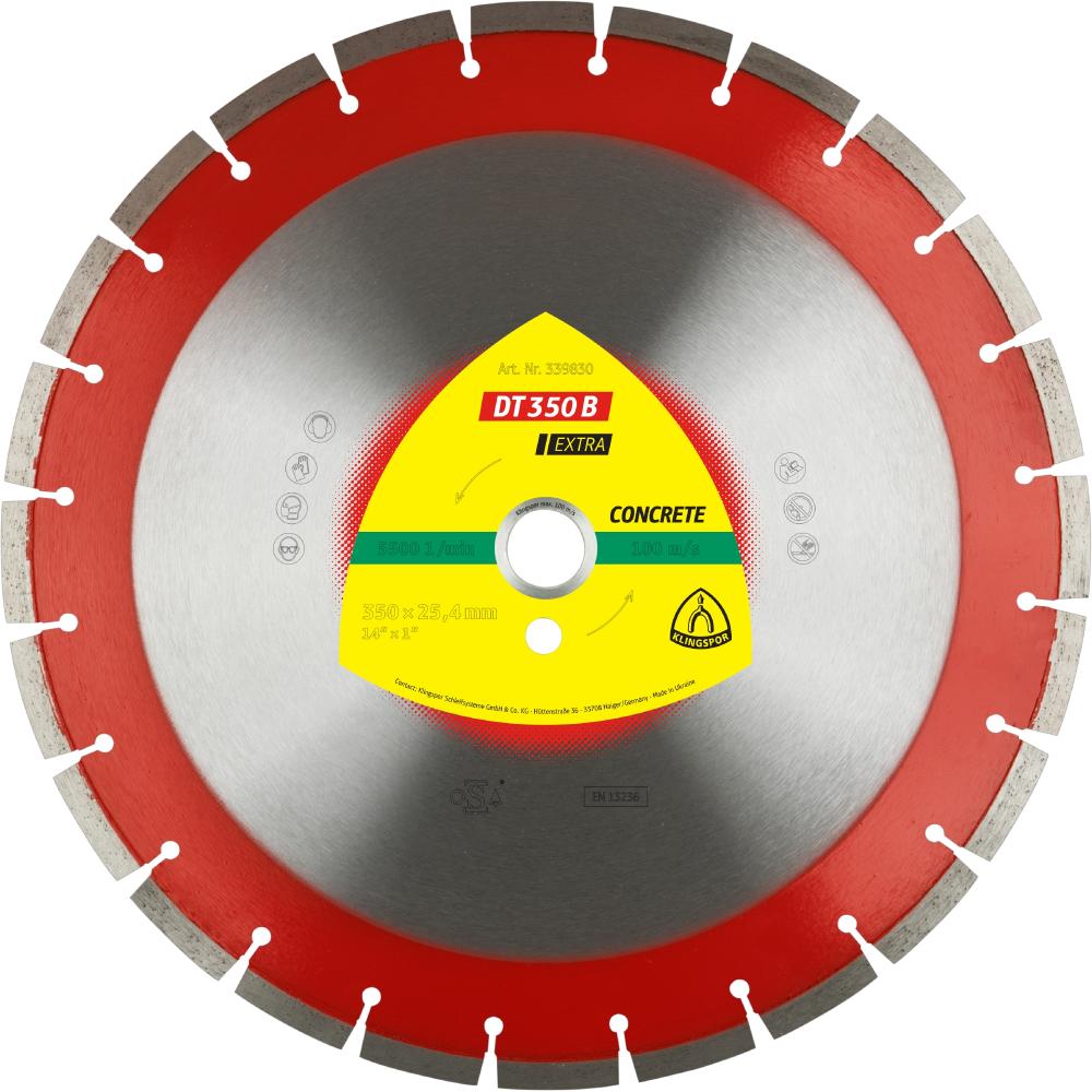DT 350 B diamond cutting blades, 16 x 9/64 x 1 Inch 28 segments 40 x 3,6 x 10 mm, standard serration