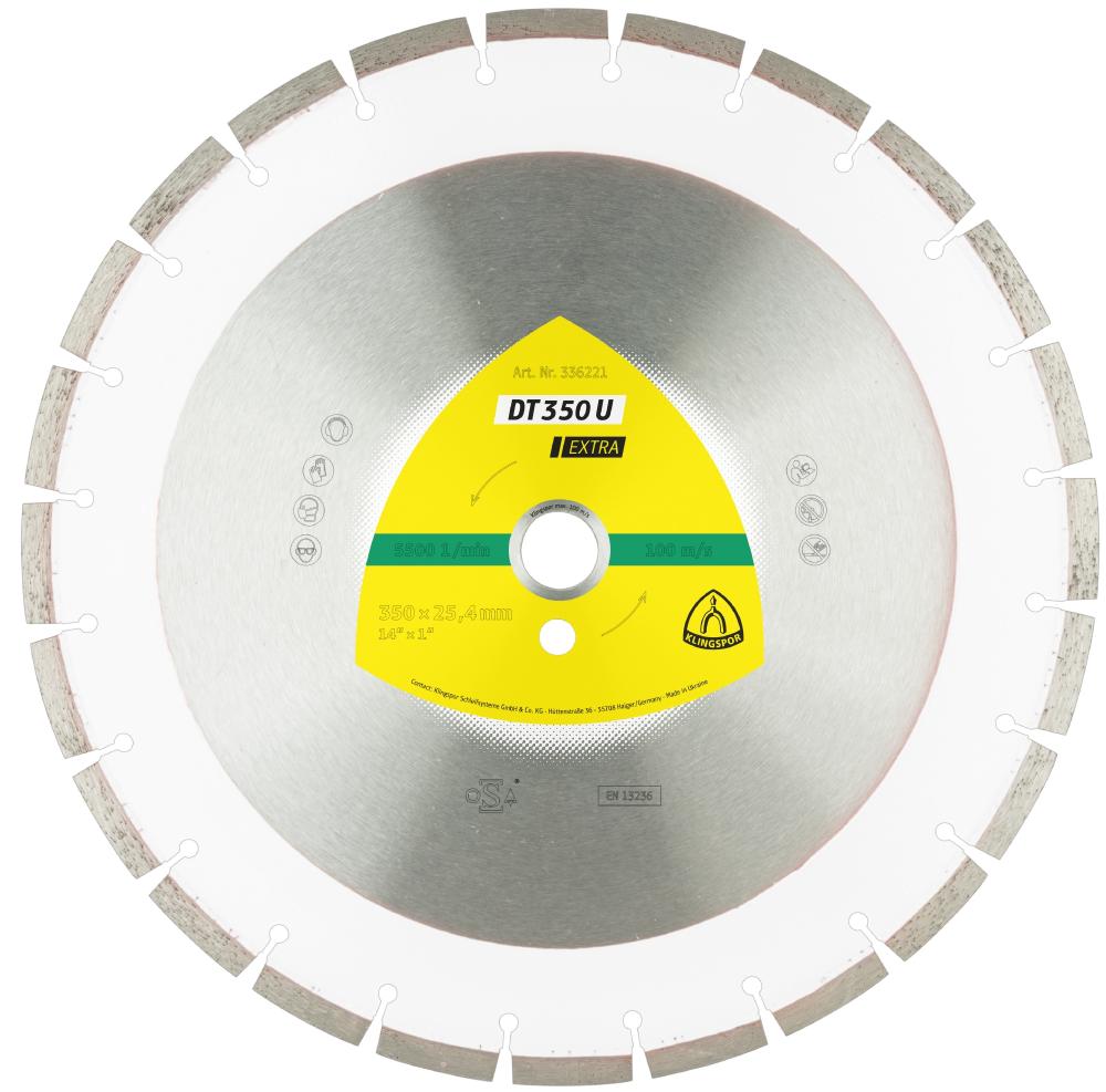 DT 350 U diamond cutting blades, 16 x 9/64 x 1 Inch 28 segments 40 x 3,6 x 10 mm, standard serration