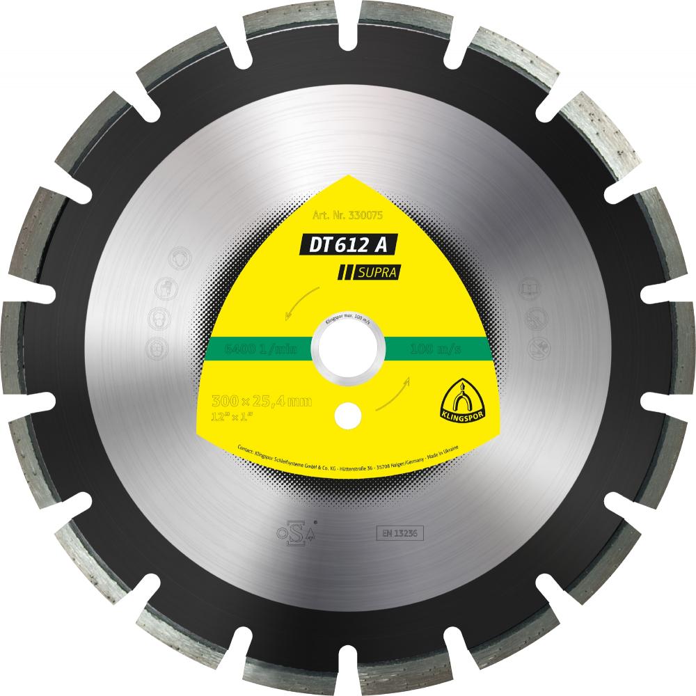 DT 612 A diamond cutting blades, 14 x 1/8 x 1 Inch 21 segments 1-1/2 x 1/8 x 3/8 Inch, wide gullet