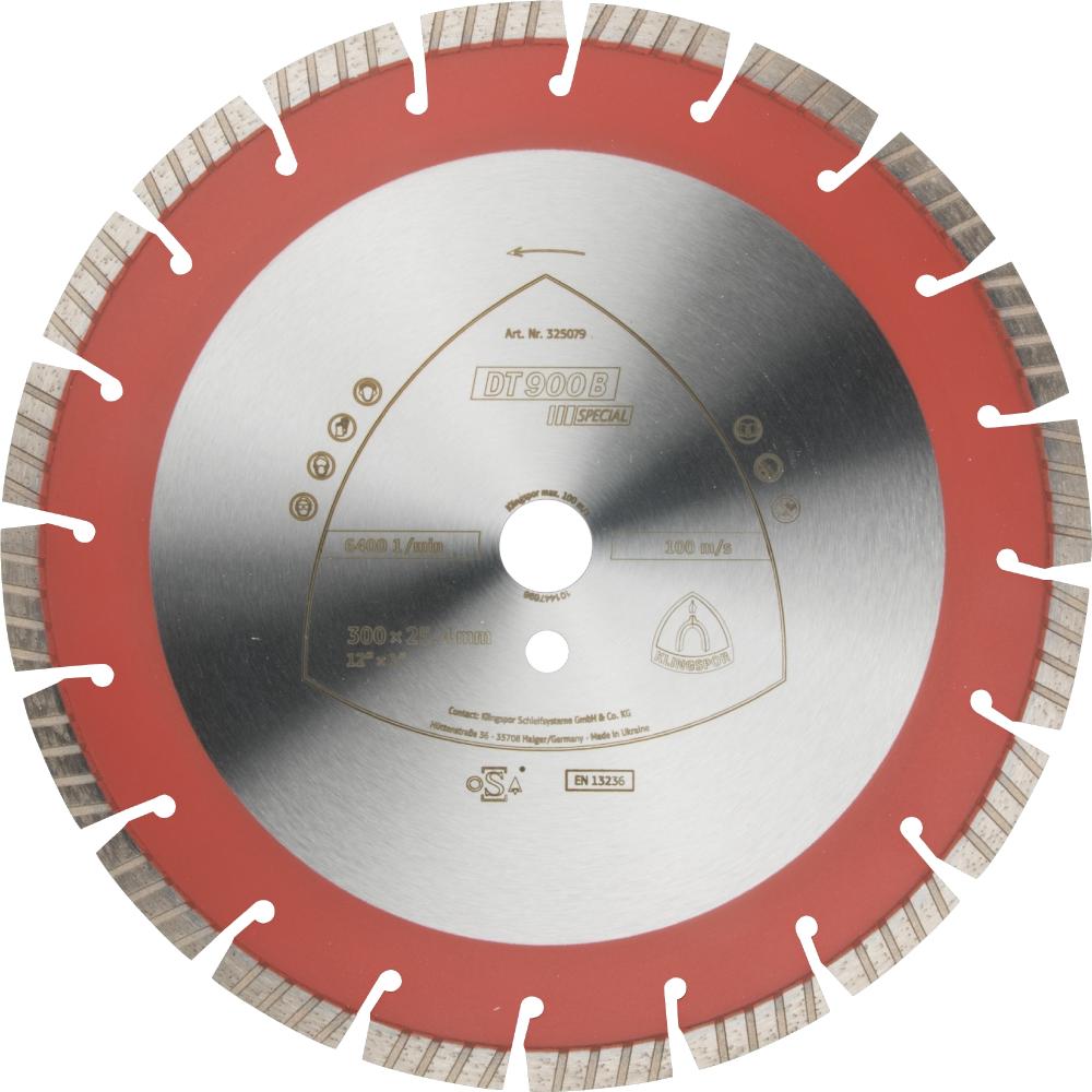 DT 900 B diamond cutting blades, 16 x 9/64 x 1 Inch 26 segments 40 x 3,6 x 12 mm, standard turbo