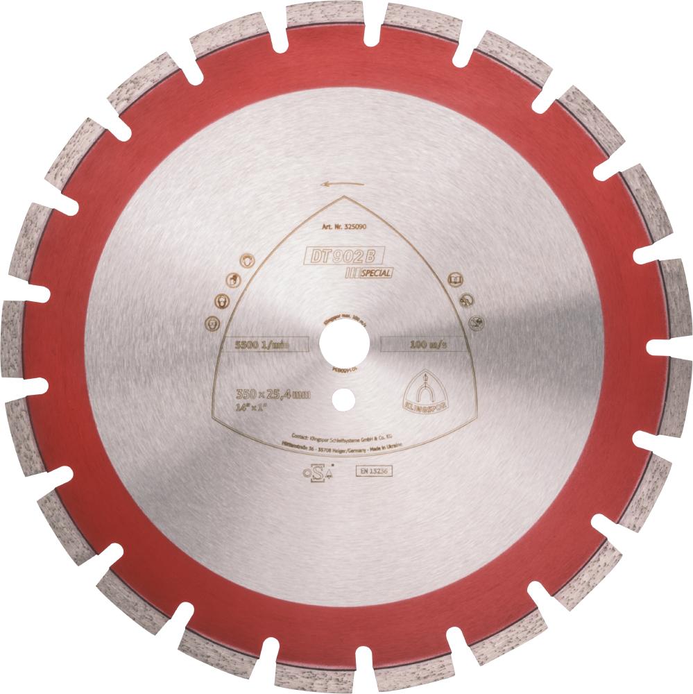 DT 902 B diamond cutting blades, 14 x 1/8 x 1 Inch 21 segments 1-1/2 x 1/8 x 7/16 Inch, wide gullet