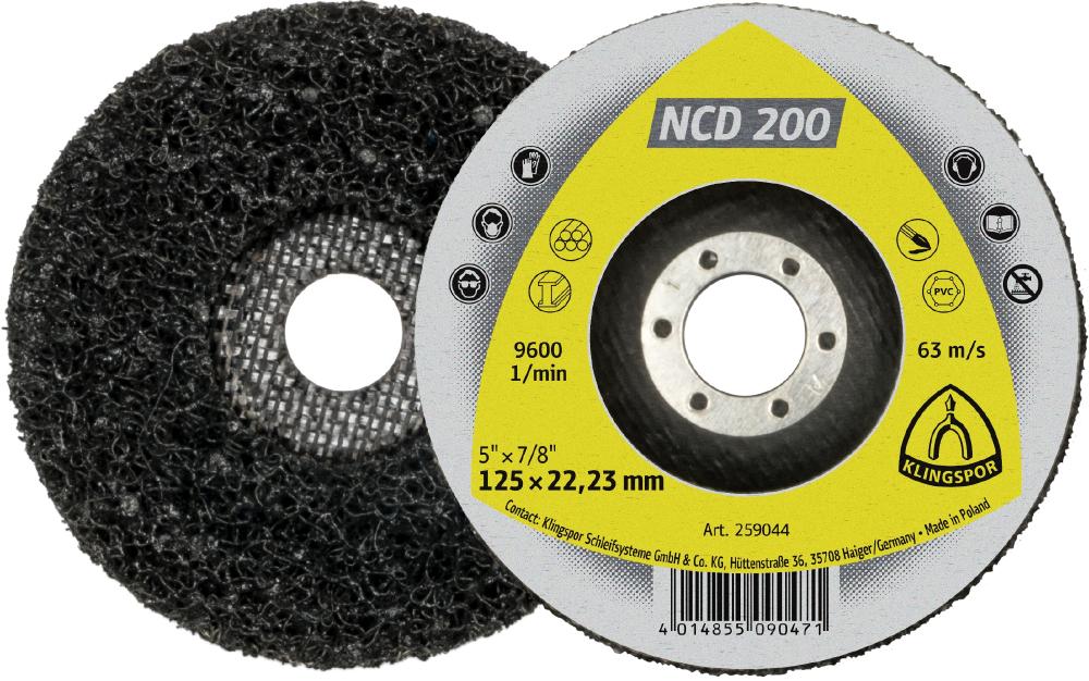 NCD 200 cleaning wheel, 5 x 7/8 Inch silicon carbide flat