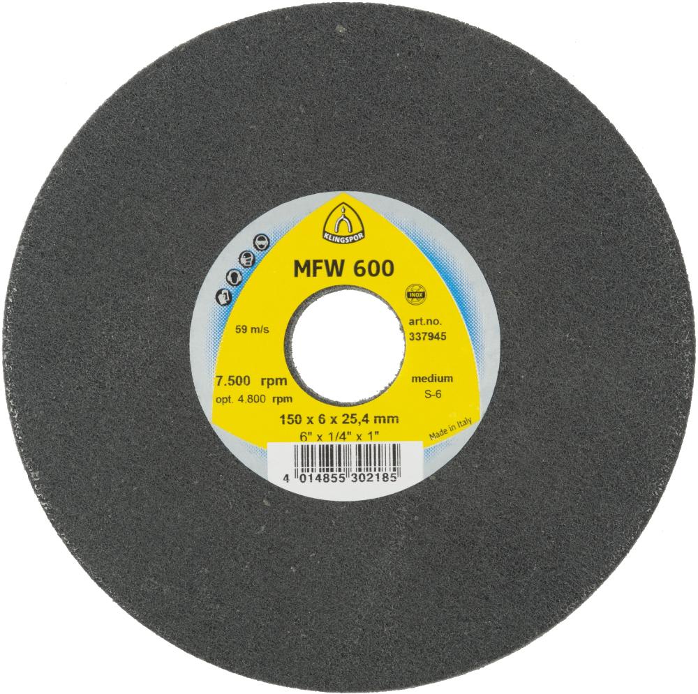 MFW 600 UNITIZED WHEEL compact discs, 5 x 1/4 x 7/8 Inch fine silicon carbide