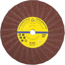 Klingspor Inc 26033 - FSR 618 abrasive mop wheels, 6-1/2 x 9/16 Inch grain 220 single-row 2 flaps per packet