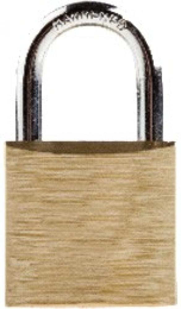 Brass Padlock 25x14mm - KD Hardened Steel Shackle - 1/pkg