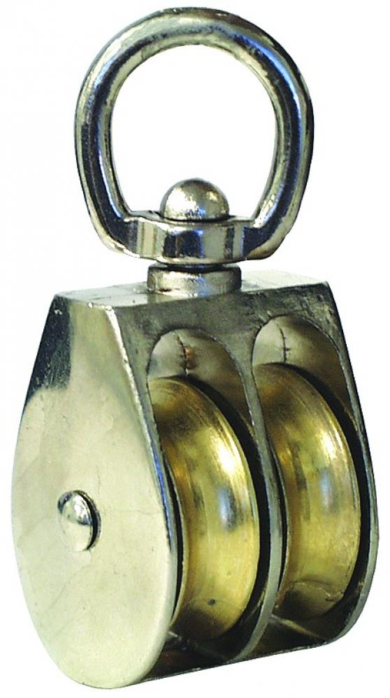 Pulley, Double Swivel 3/4 Die Cast. Fits 3/16 Rope