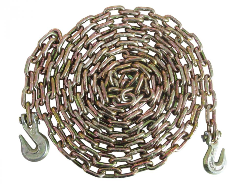 3/8&#34;x16&#39; Gr70 Transport Chain WLL 6600Lbs w/Clevis Grab Hks