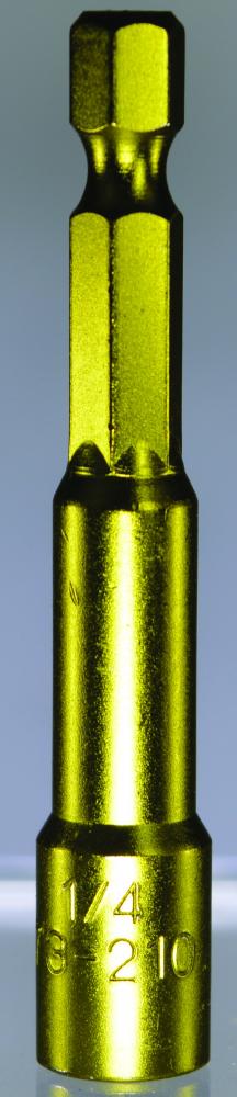 Deep Hole Nut Driver 1/4&#34;x 2.5 Yellow. 5/Pkg