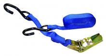 Dynaline 11183 - Ratchet Strap 1 x 15' Blue 1200 lb ULL Vinyl coated hooks