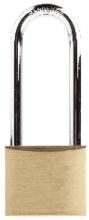 Dynaline 2251850 - Brass Padlock 50x75mm - KD Hardened Steel Shackle - 1/pkg