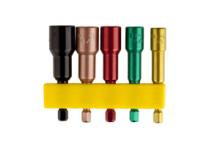 Dynaline 717186 - Magnetic Nut Driver Bit Colored- 5 pk 73110,111,112,113,114