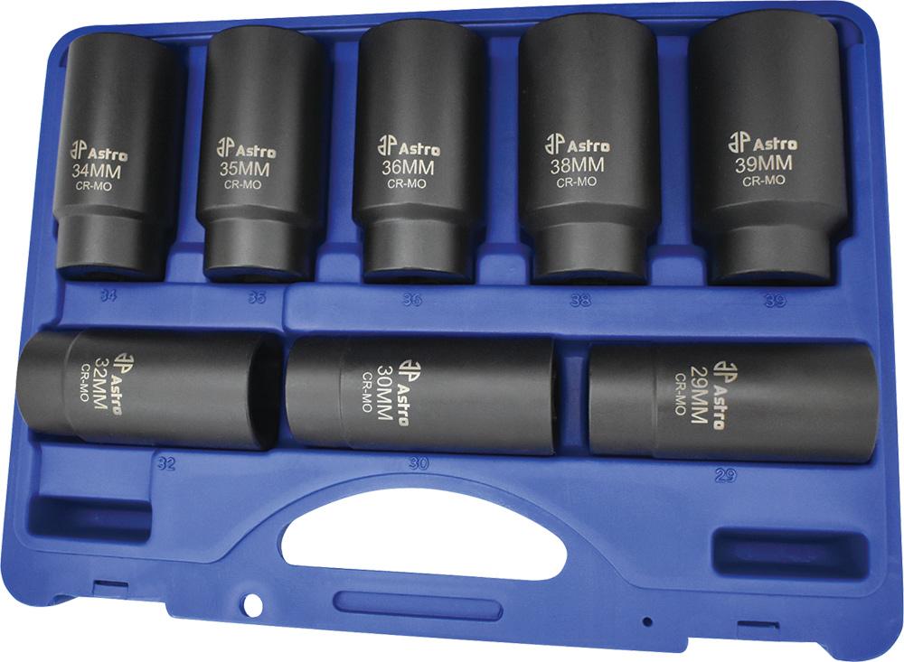 8-PC EXTRA DEEP AXLE NUT SOCKET SET