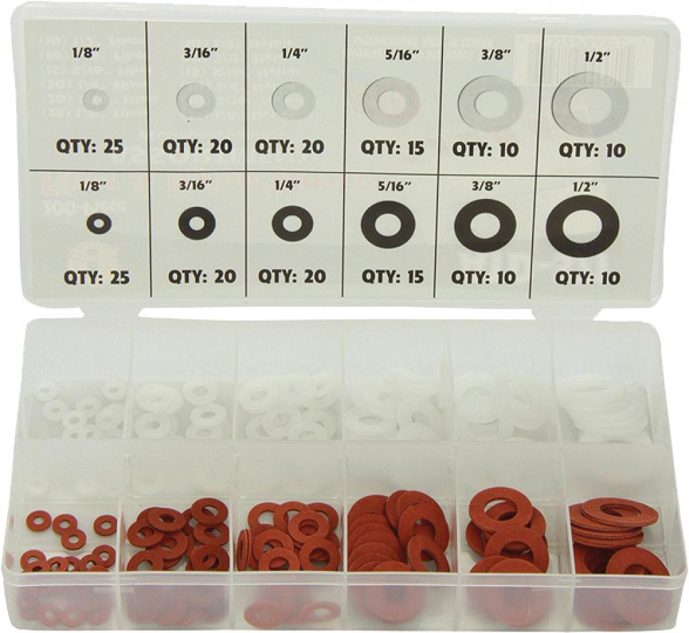 200PC FIBER & NYLON WASHER ASST