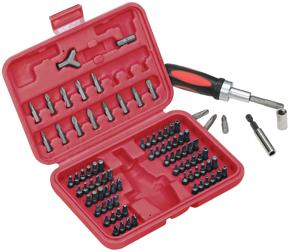90-PC MASTER BIT SET WITH RATCHETING REVERSIBLE SCREWDRIVER