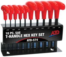 G2S ATD-574 - 10PC SAE T-HANDLE HEX KEY SET