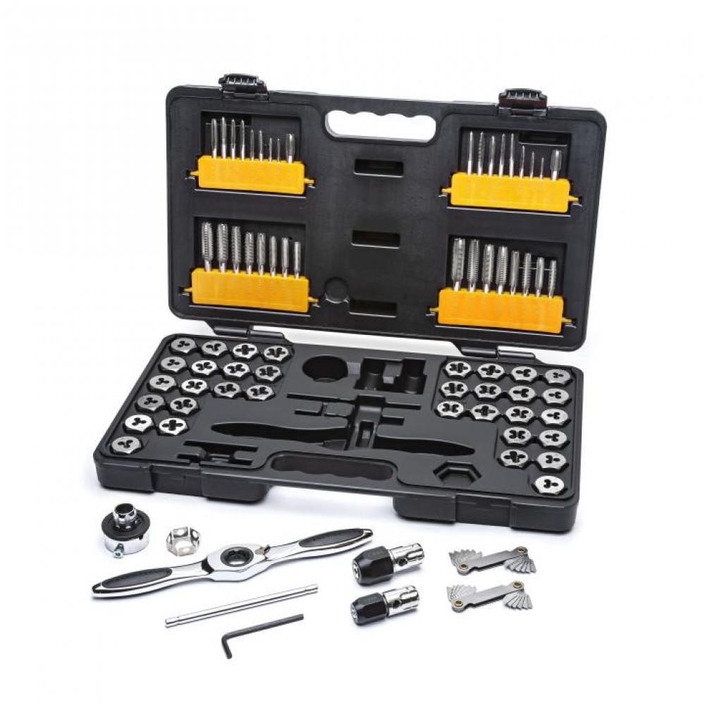 77 Pc. SAE/Metric Medium Ratcheting Tap and Die Set