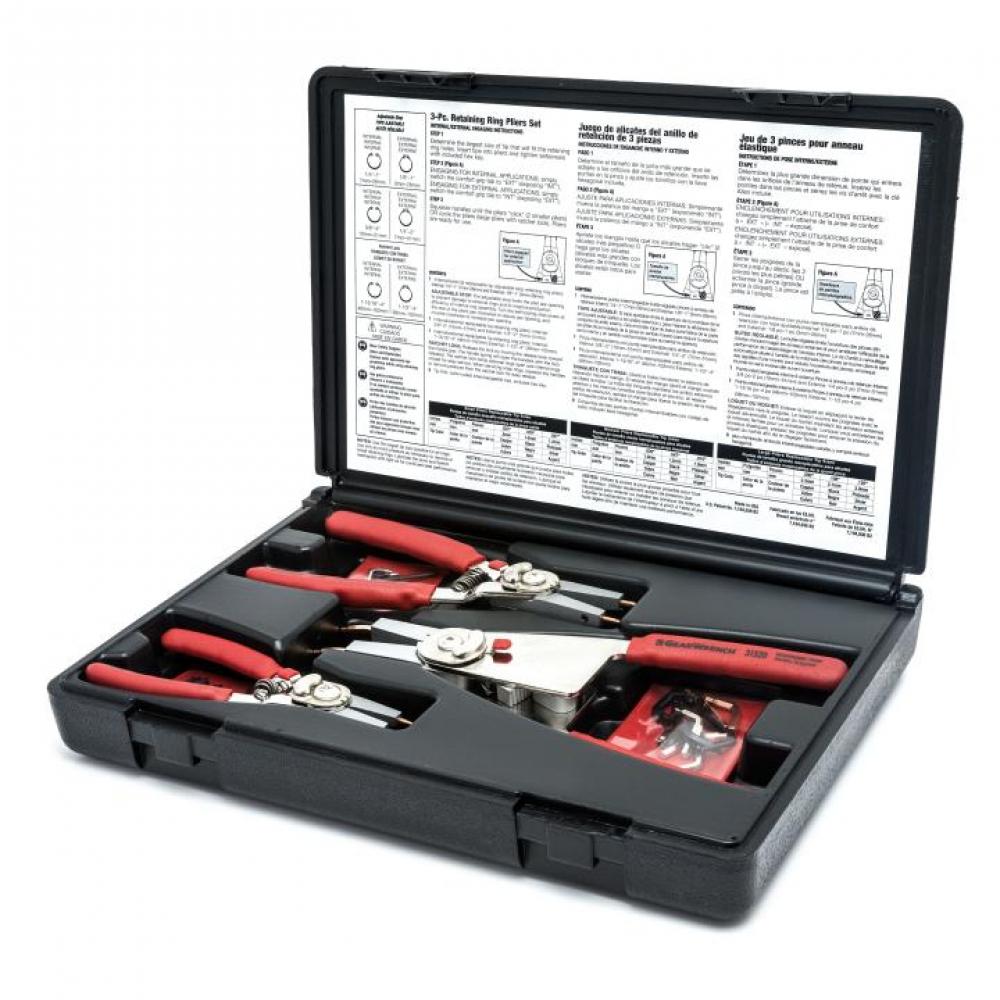 3 Pc. Convertible Retaining Ring Plier Set