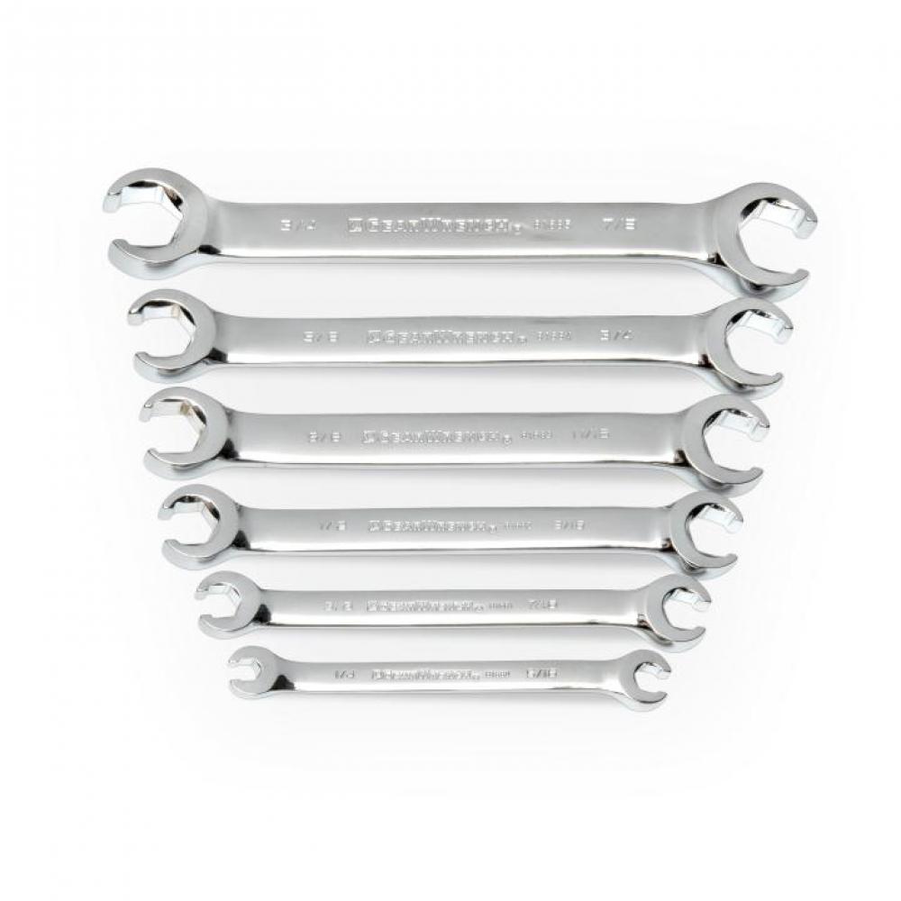 6 Pc. SAE Flare Nut Wrench Set