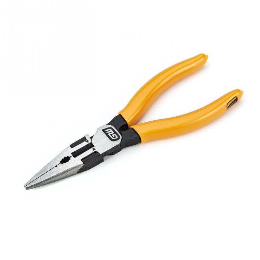 PITBULL Dipped Handle Long Nose Pliers