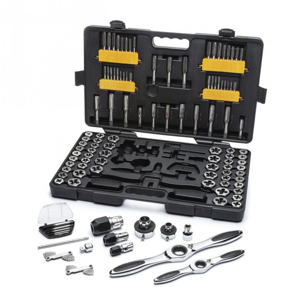 114 Pc. SAE/Metric Ratcheting Tap and Die Set