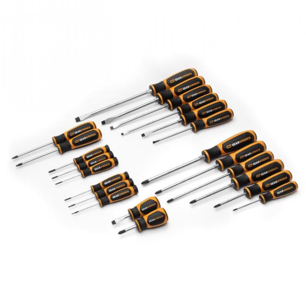 22 Pc. Dual Material Combination Screwdriver Set