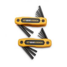 GearWrench 83510 - 17-Key SAE/Metric Hex Key Fold-Up Set