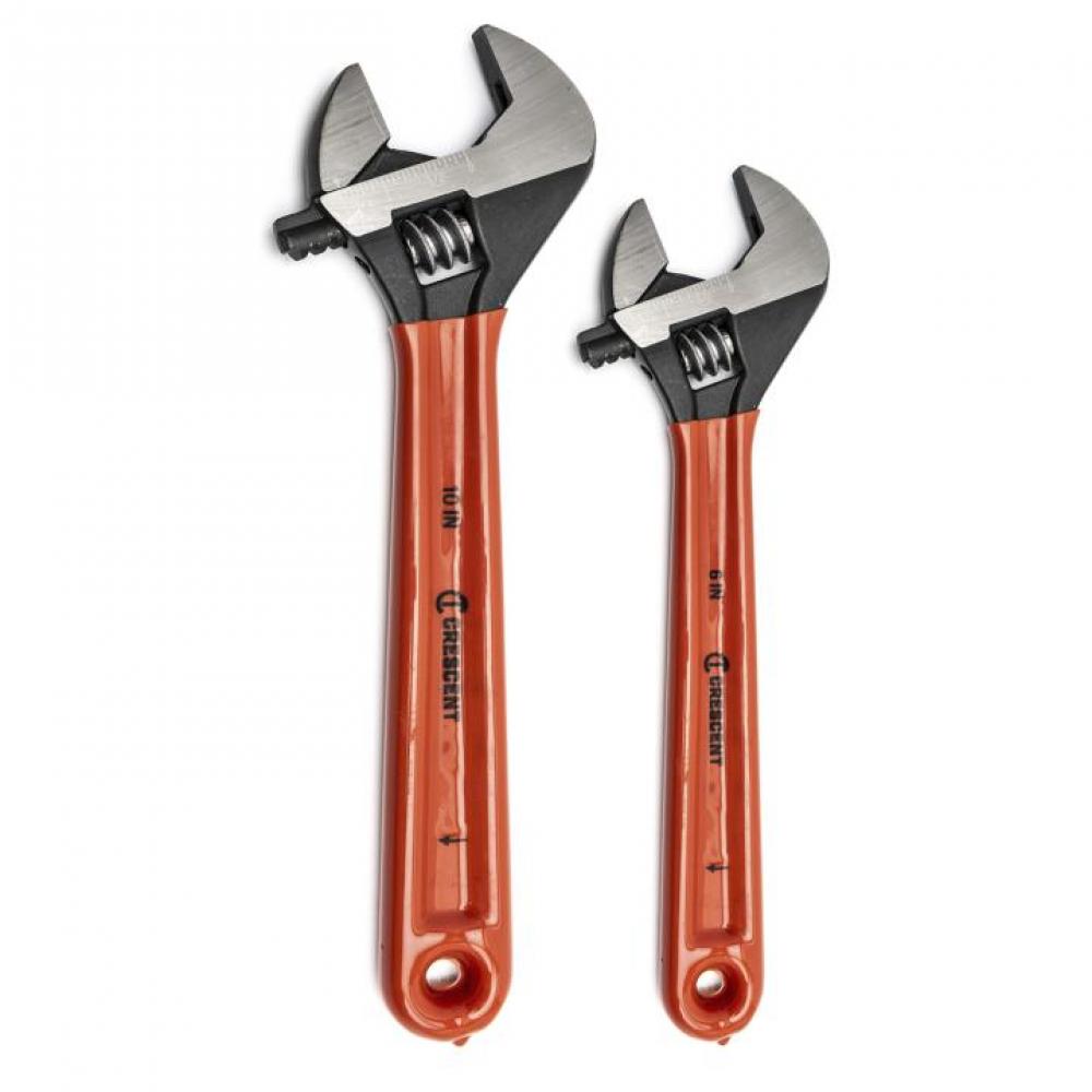 ADJ WRENCH SET, 6&#34; 10&#34;, BLACK, CUSH GRP