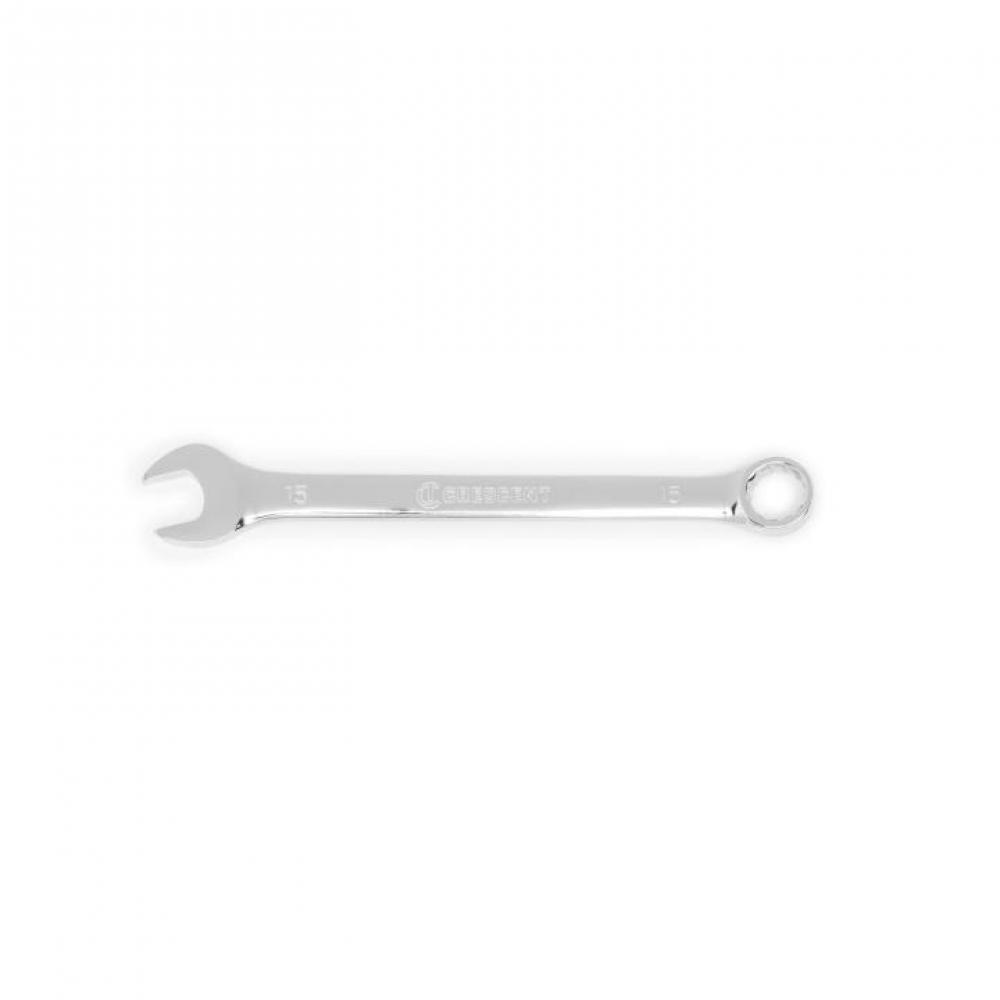 COMBINATION WRENCH,15MM,MTRC,FL POLISH