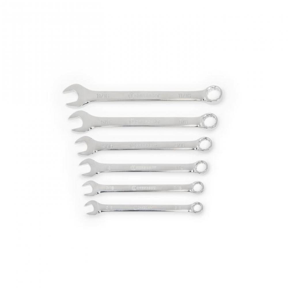 COMBINATION WRENCH SET,6PC,SAE