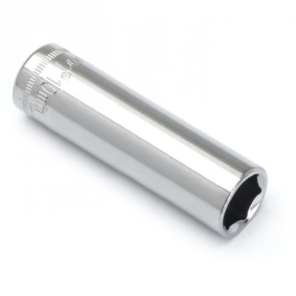 DEEP SOCKET,1/4&#34; DRIVE,10MM,6PT