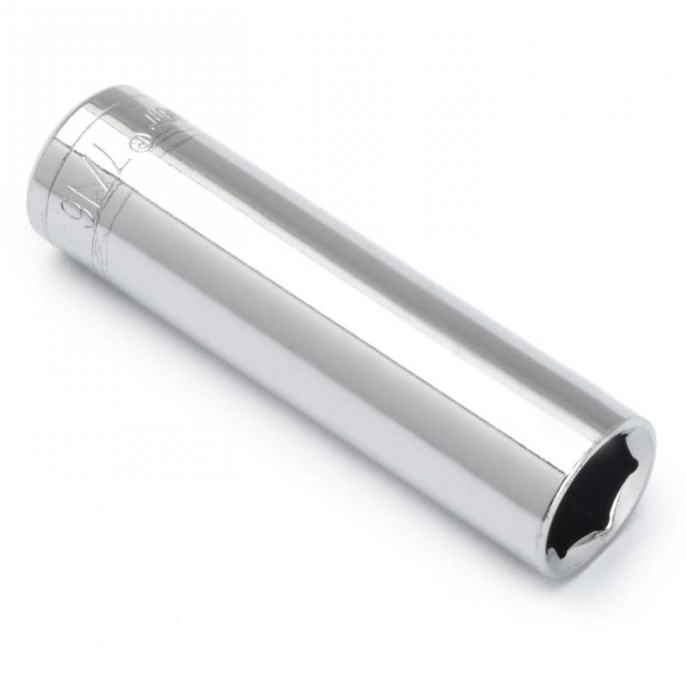 DEEP SOCKET,3/8&#34; DRIVE,7/16&#34;,6PT