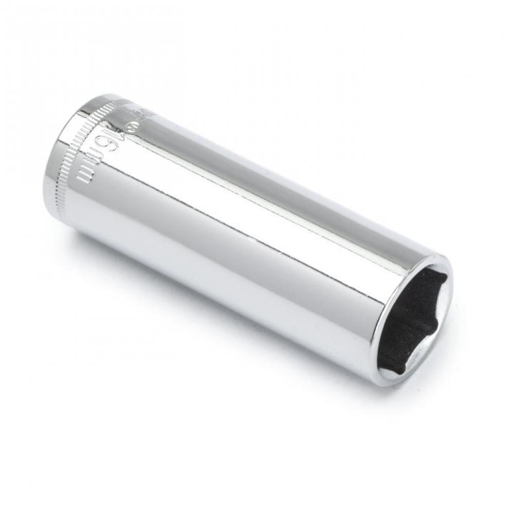 DEEP SOCKET,3/8&#34; DRIVE,16MM,6PT