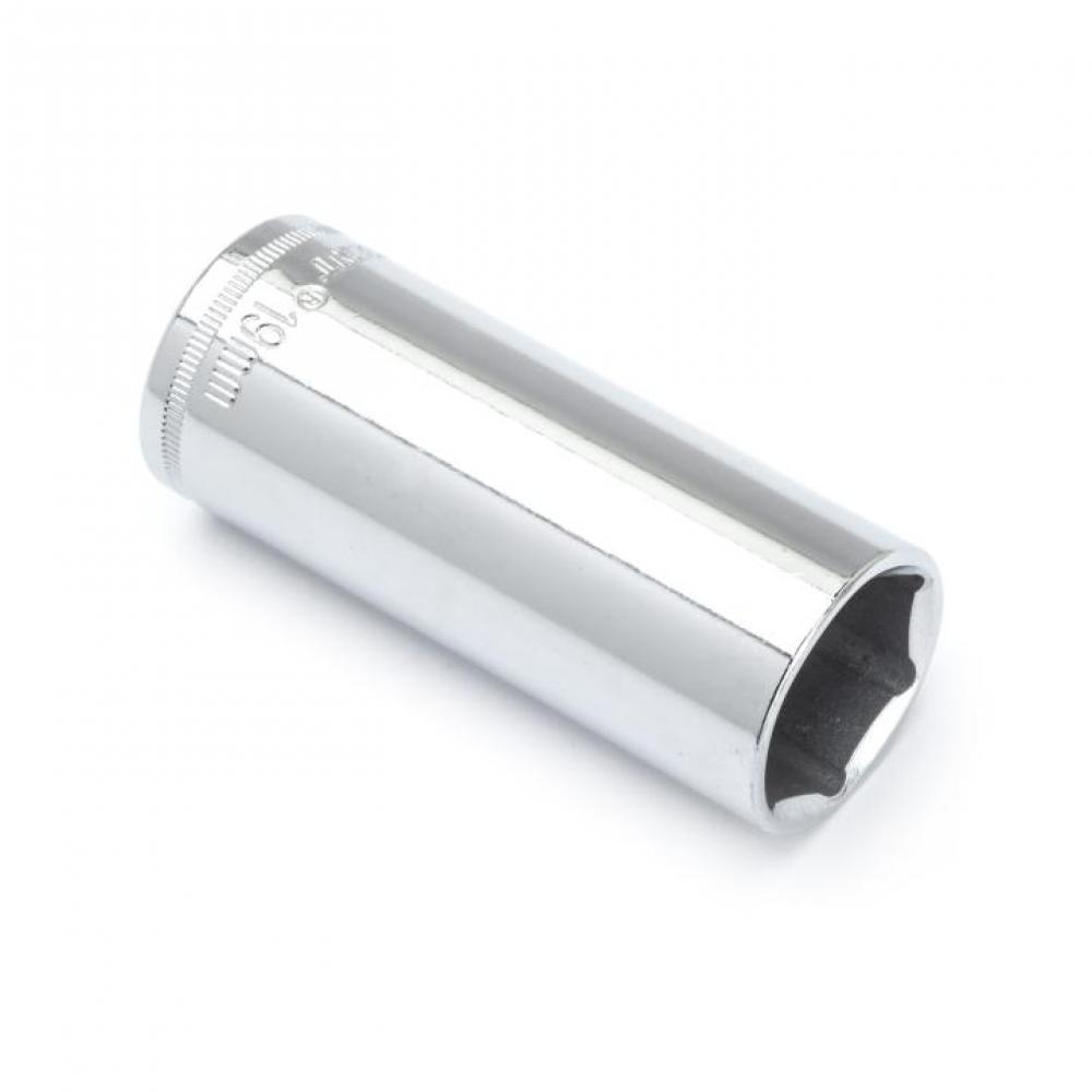 DEEP SOCKET,3/8&#34; DRIVE,19MM,6PT