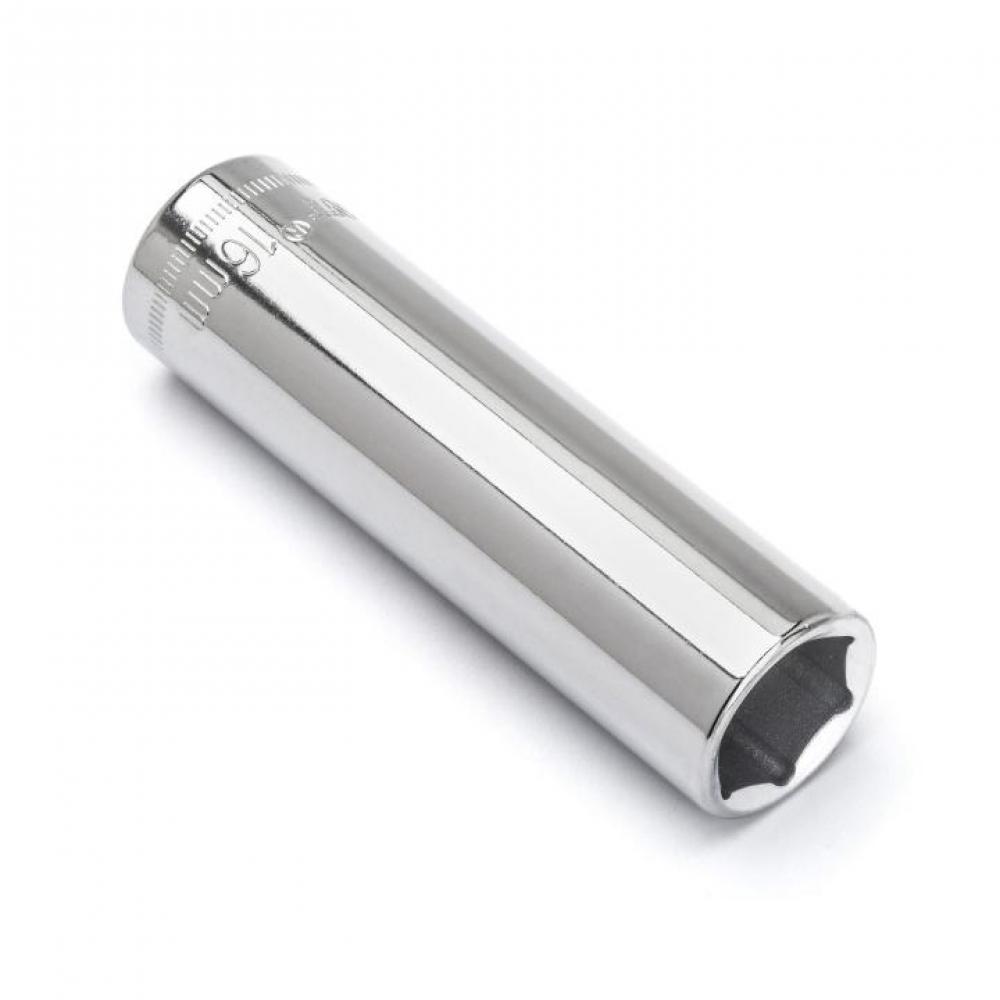 DEEP SOCKET,1/2&#34; DRIVE,16MM,6PT