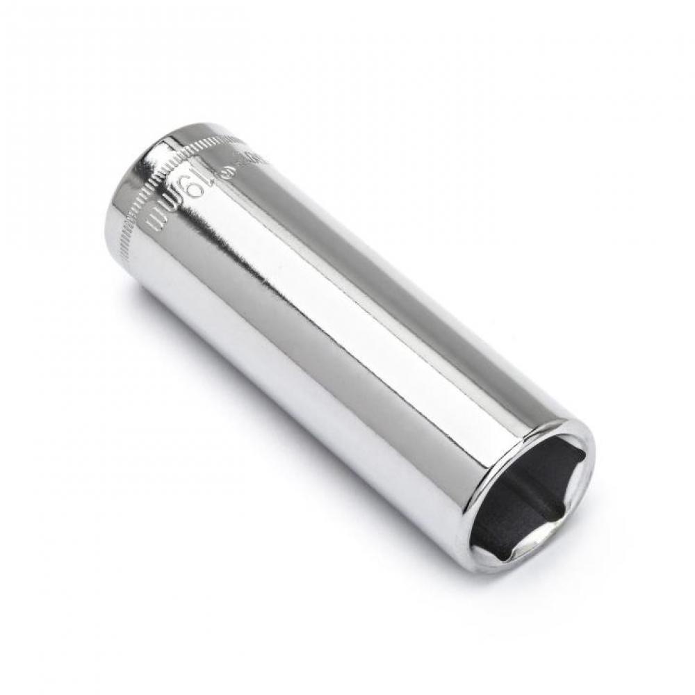 DEEP SOCKET,1/2&#34; DRIVE,19MM,6PT