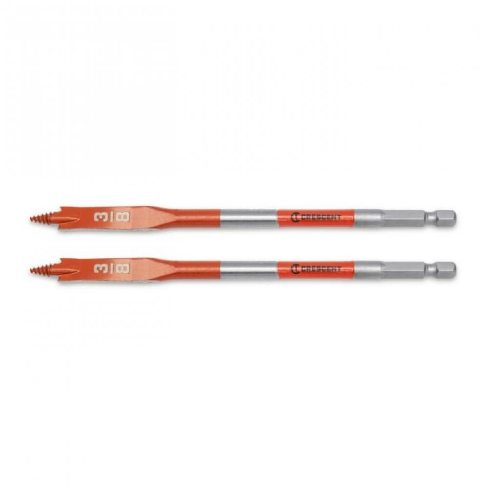 2PC SCREW POINT PADDLE DRILL BIT,6&#34;,3/8&#34;