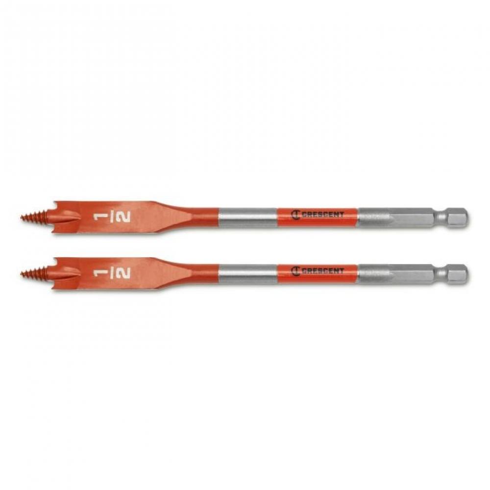 2PC SCREW POINT PADDLE DRILL BIT,6&#34;,1/2&#34;