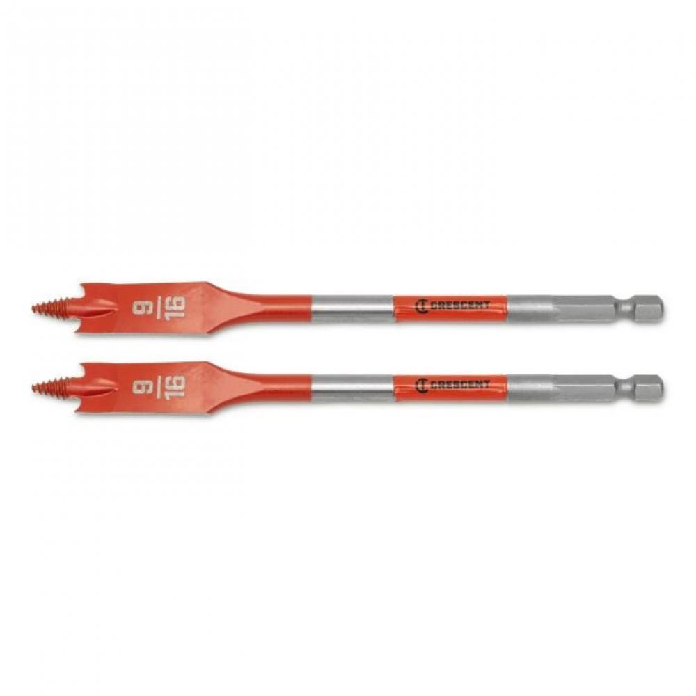 2PC SCREW POINT PADDLE DRILL BIT,6&#34;9/16&#34;