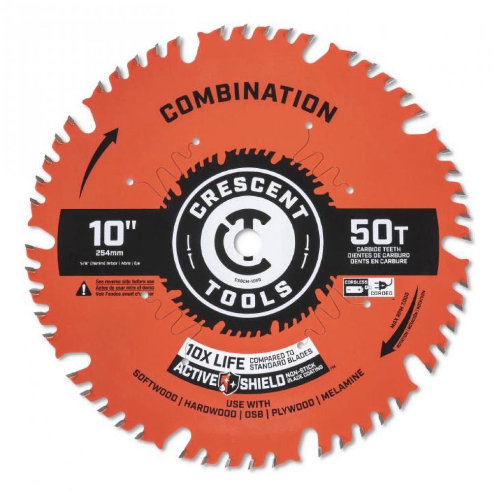 CRESCENT 10&#34; 50T COMBINATION BLADE