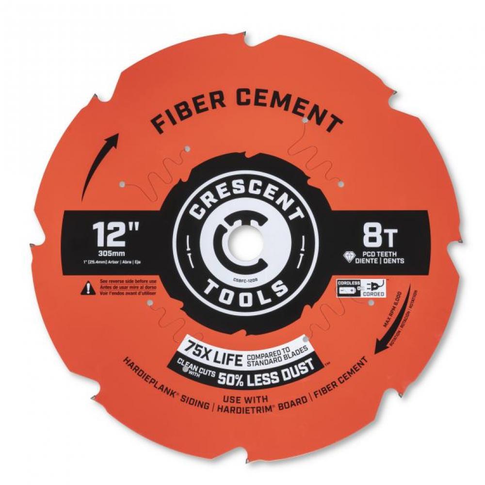 CRESCENT 12&#34; 8T FIBER CEMENT BLADE