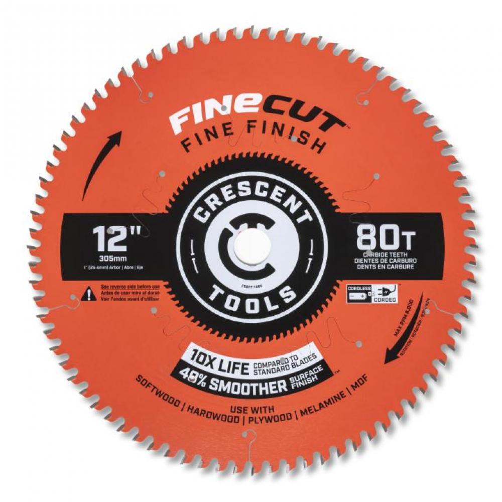 CRESCENT 12&#34; 80T FINE FINISH BLADE
