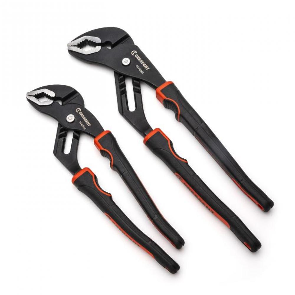 2 Pc. Grip Zoneâ„¢ V-Jaw Dual Material Tongue & Groove Plier Set 10&#34; & 12&#34;